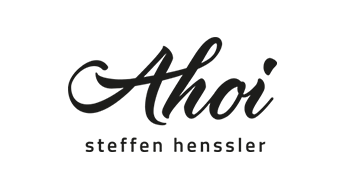 Schriftzug Ahoi in Schwarz